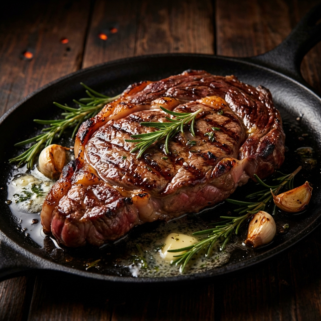 Mükemmel pişmiş bonfile tabağı